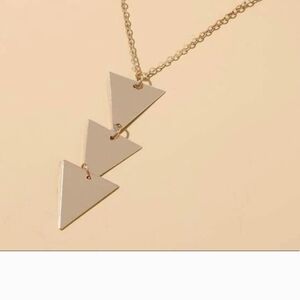 Elegant Gold Triangle Pendant Necklace